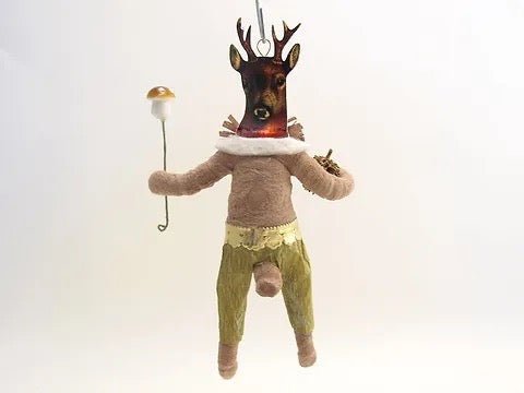 Woodland Stag - Vintage Inspired Spun Cotton | Vintage by Crystal Spun Cotton Ornament - Bon Ton goods