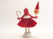 Load image into Gallery viewer, Xmas Girl With Santa Pick - Vintage Inspired Spun Cotton - Bon Ton goods
