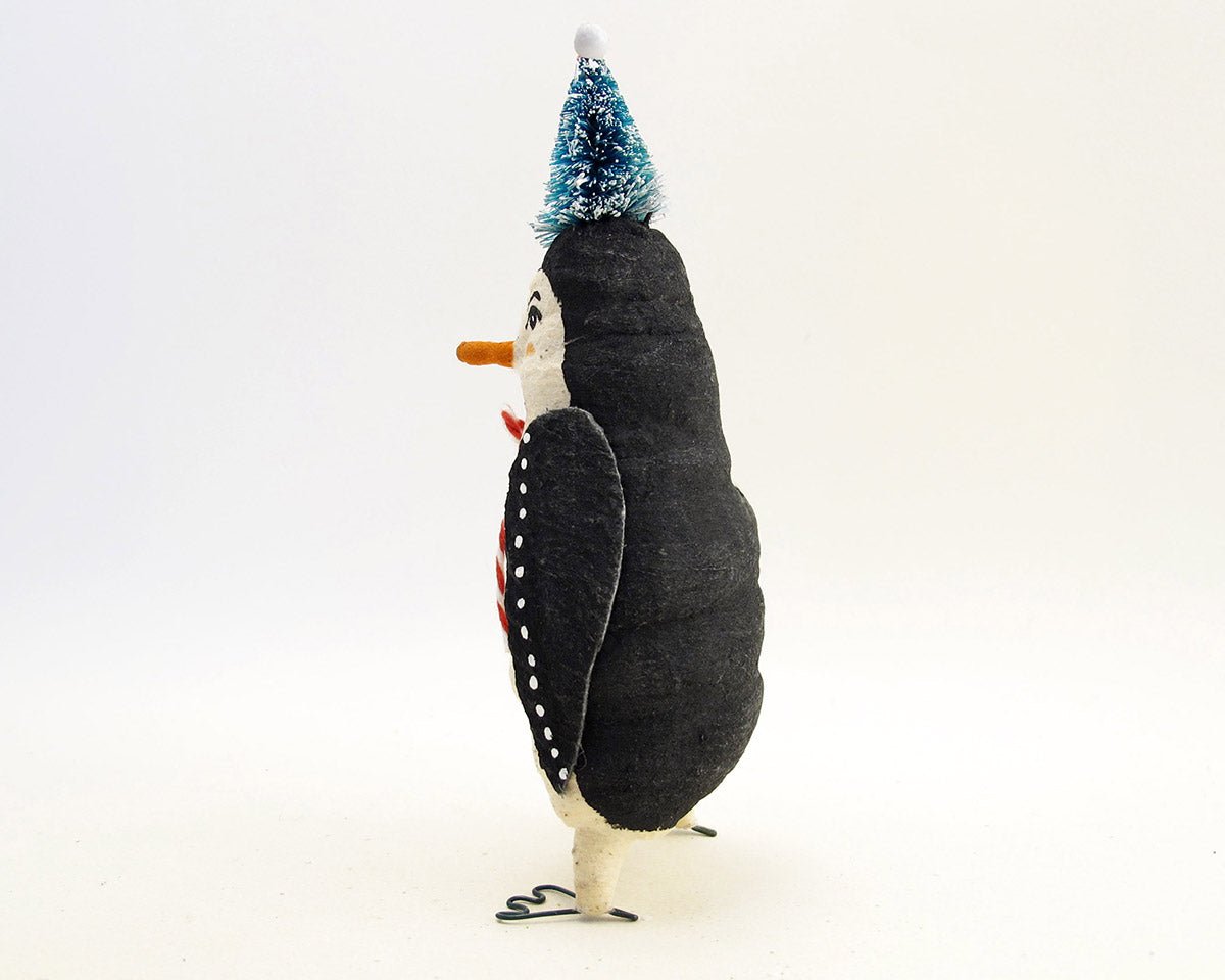 Xmas Penguin Figure | Vintage by Crystal Spun Cotton Figure - Bon Ton goods