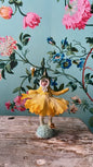 Yellow Bee Petal Girl | Vintage by Crystal Spun Cotton Ornament - Bon Ton goods