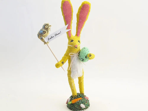 Yellow Easter Bunny Figure - Vintage by Crystal - Bon Ton goods
