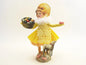 Yellow Easter Fan Girl Figure - Vintage by Crystal | Vintage by Crystal Spun Cotton Ornament - Bon Ton goods
