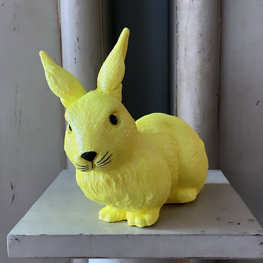 Yellow Glitter Medium Bunny | Ino Schaller - Bon Ton goods