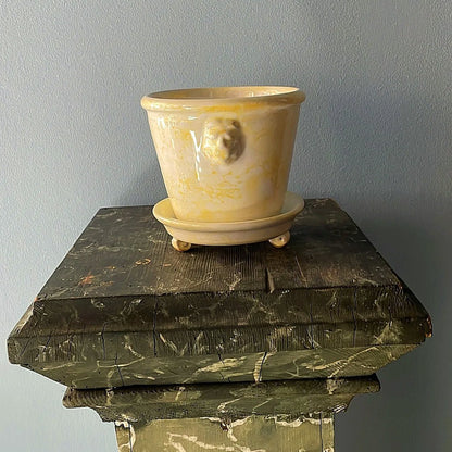 Yellow Lion Pot Marbleized | Handmade Erik Bendtsen Ceramics - Bon Ton goods