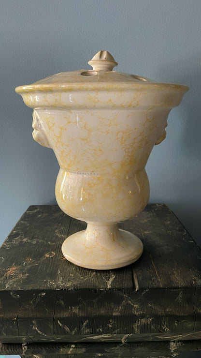 Yellow Marbleized Bouquetière - Tulipiere Lion Tulip Vase – Large | Handmade Erik Bendtsen Ceramics - Bon Ton goods