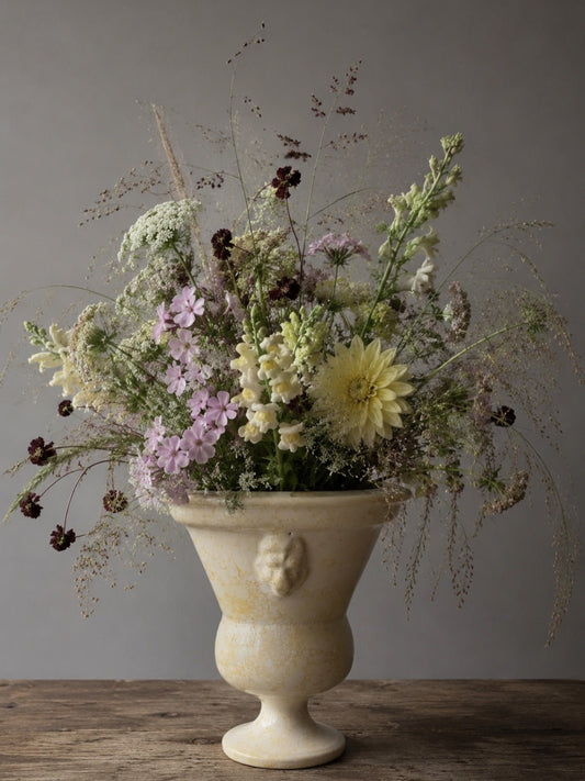 Yellow Marbleized Bouquetière - Tulipiere Lion Tulip Vase – Medium | Handmade Erik Bendtsen Ceramics - Bon Ton goods