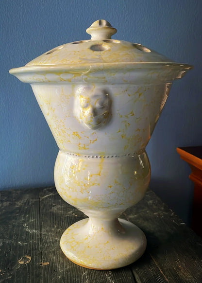 Yellow Marbleized Bouquetière - Tulipiere Lion Tulip Vase – Medium | Handmade Erik Bendtsen Ceramics - Bon Ton goods