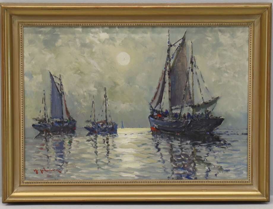Yo Johansson — Coastal Scene with Sailing Ships - Bon Ton goods