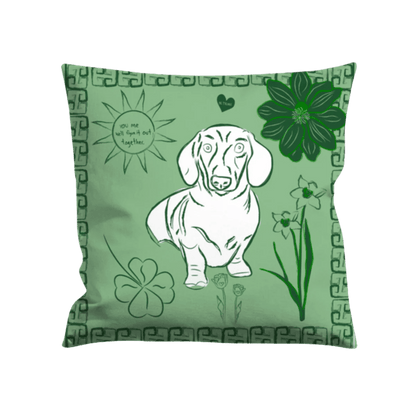 You and Me Will Figure It Out Cushion (Green) - Bon Ton goods