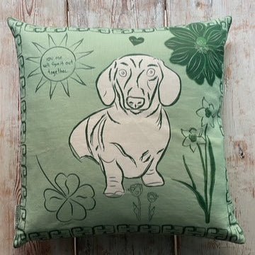 You and Me Will Figure It Out Cushion (Green) - Bon Ton goods