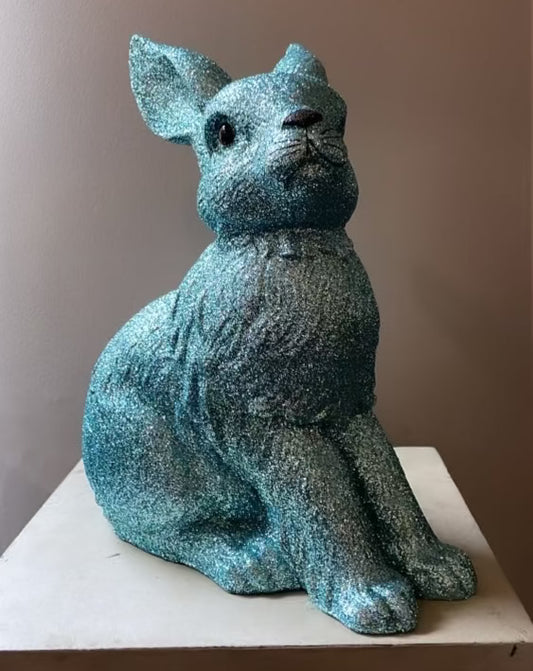 Light Blue Glitter Large Bunny - Ino Schaller