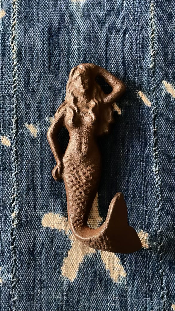 Cast Iron Hook Mermaid - Vintage