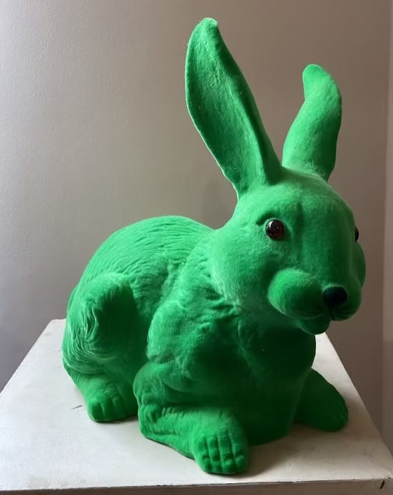 Green Velvet Large Bunny - Ino Schaller