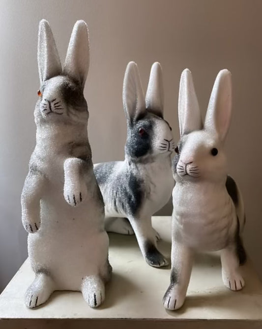 Black and White Beaded Bunny - Ino Schaller
