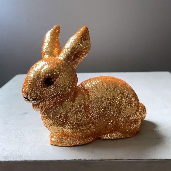 Golden Glitter Extra Small Bunny Lying - Ino Schaller