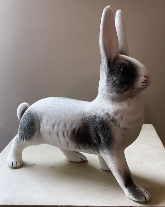 Black and White Beaded Bunny - Ino Schaller