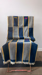 Vintage Moroccan Indigo Cotton Throw