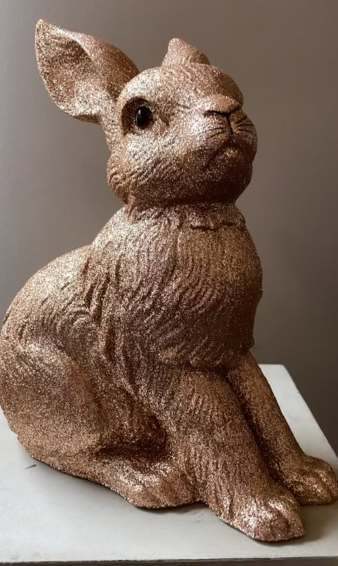 Soft Copper Glitter Large Bunny - Ino Schaller