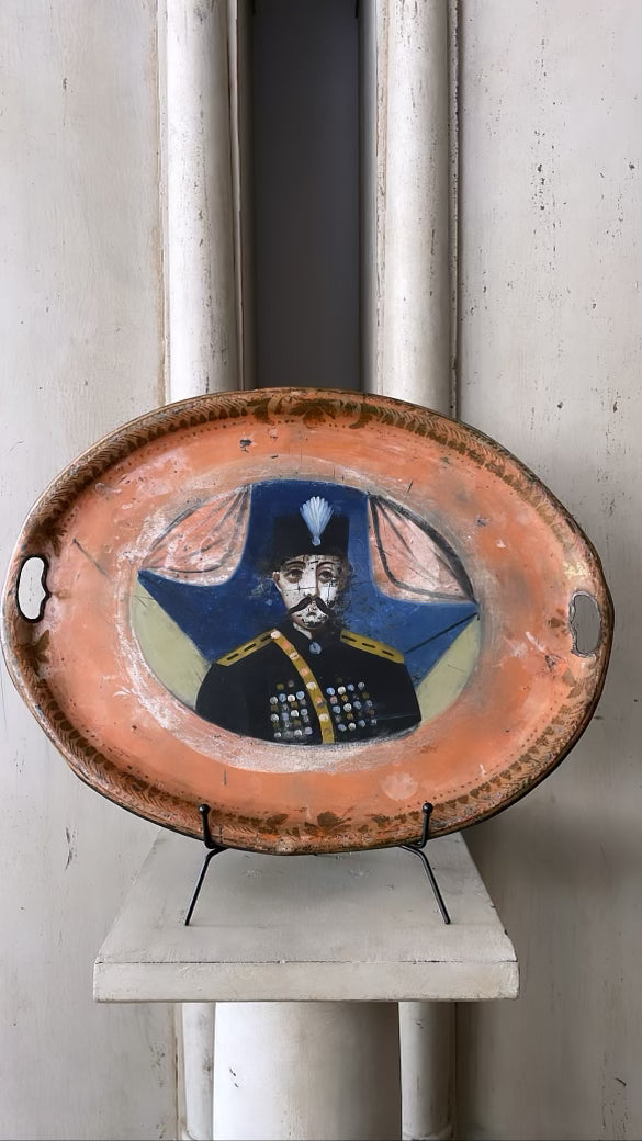 Tray with Soldier - Antique