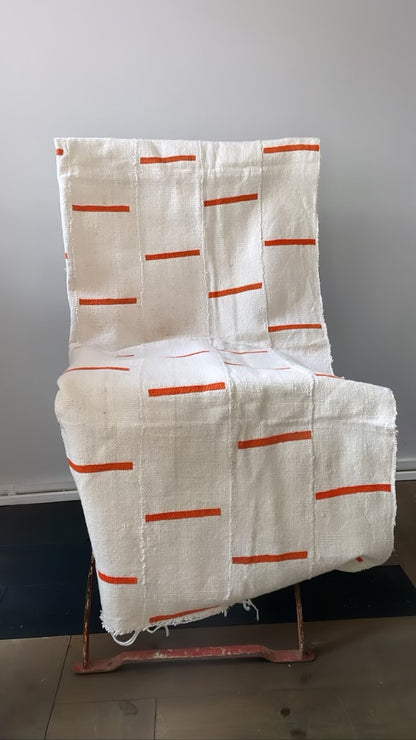 Vintage Moroccan Indigo Textile Throw
