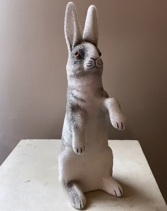 Black and White Beaded Hare Upright - Ino Schaller