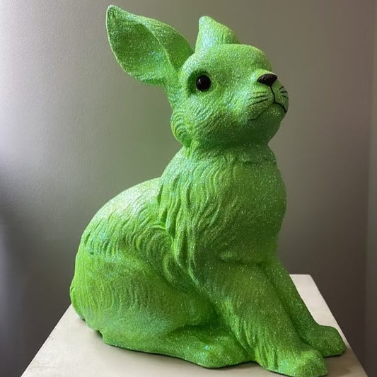 Grass Green Glitter Large Bunny - Ino Schaller