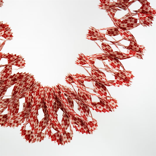 Kathmandu Garland, White and Red | Christmas Ornament