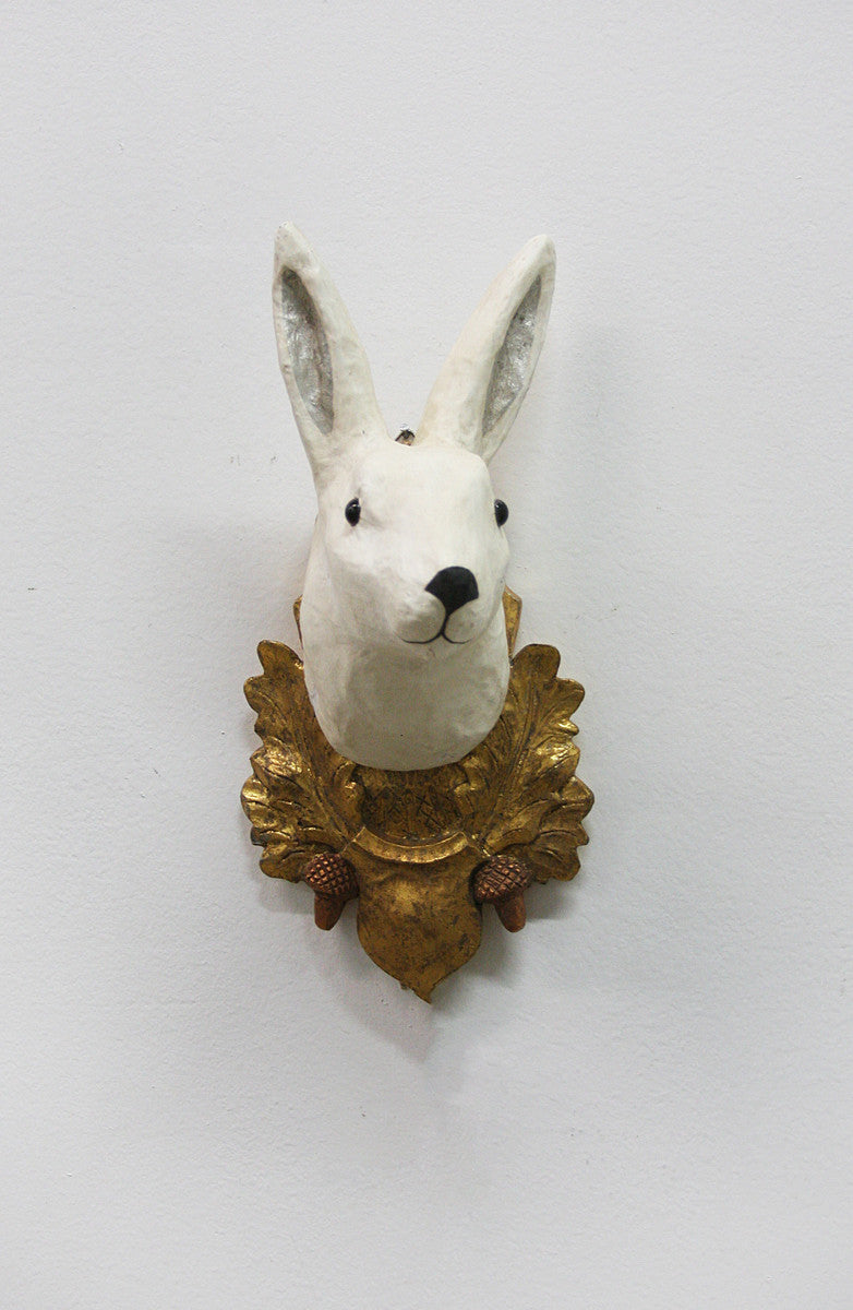 Rabbit and Oak Plaque White - BON TON goods