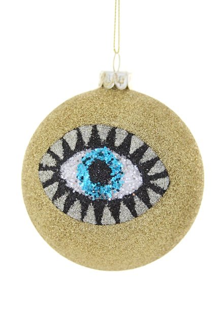 Glittered Eye Bauble Christmas Ornament - Bon Ton goods